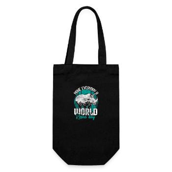 Rhino Rhino animaux - Sac à bouteille - noir - Devant