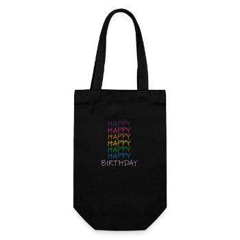 Joyeux anniversaire - Sac à bouteille - noir - Devant