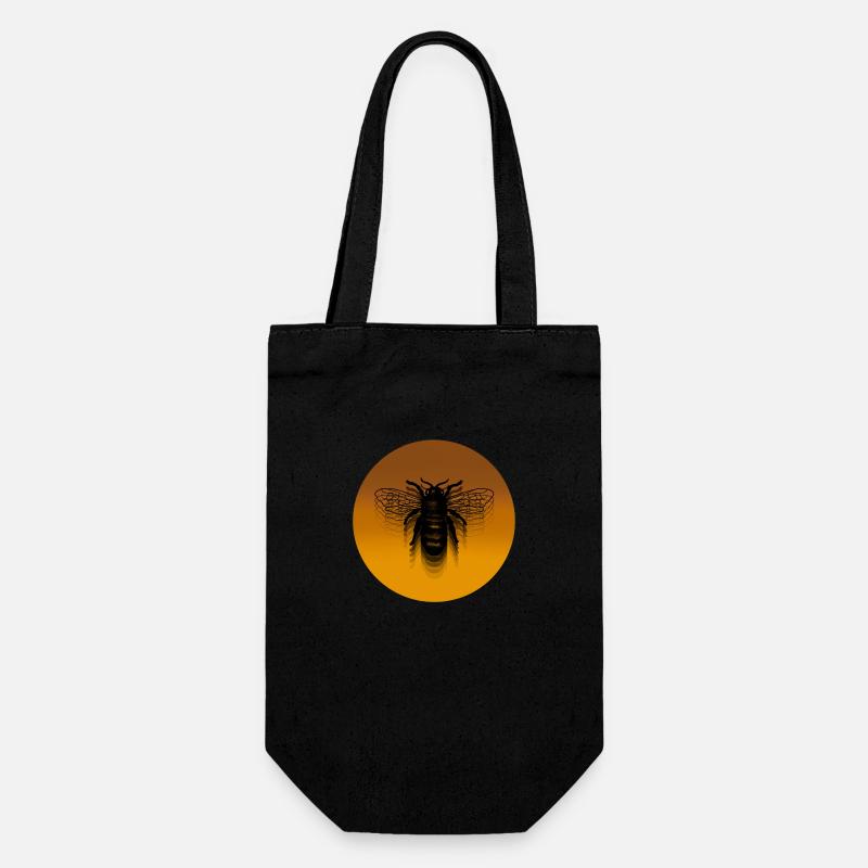 BIENE GOLD FLYING - Gift Bag for Bottles - black