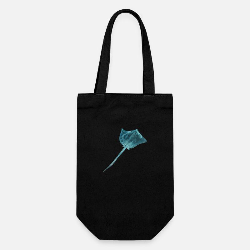 Rochen Mantarochen Stachelrochen Riff Tauchen - Geschenkbeutel für Flaschen - Schwarz