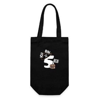 ICH BIN 5 PIRAT PIRATEN - Geschenkbeutel für Flaschen - Schwarz - Vorne