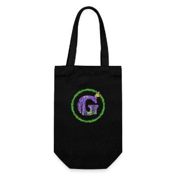 lavendel g - Geschenkbeutel für Flaschen - Schwarz - Vorne