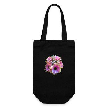Fleur, Bouquet, fleur rose, fleurs de fleur, fleurs marénies florales - Sac à bouteille - noir - Devant