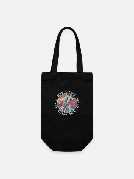 Drapeaux celtiques vintage IOM - Sac à bouteille - noir