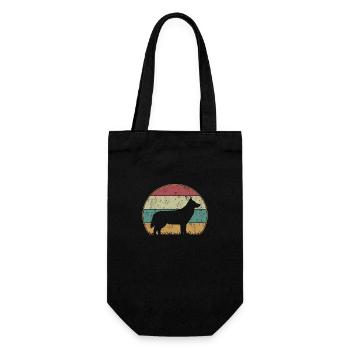 Harzer Fuchs Vintage - Geschenkbeutel für Flaschen - Schwarz - Vorne