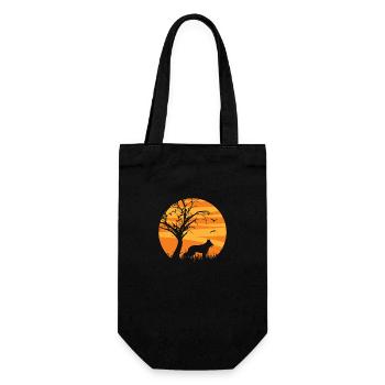 Swiss White Shepherd Sunrise - Gift Bag for Bottles - black - Front