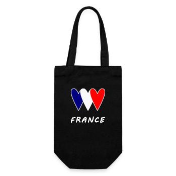 FOOTBALL. SPORT. FRANCE. CHAMPION. BLEU BLANC ROUG - Sac à bouteille - noir - Devant