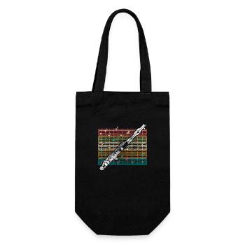 Flûte Musique - Sac à bouteille - noir - Devant