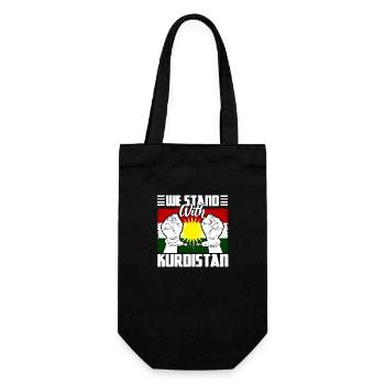 Kurdistan Kurde Menschenrechte Geschenk - Geschenkbeutel für Flaschen - Schwarz - Vorne
