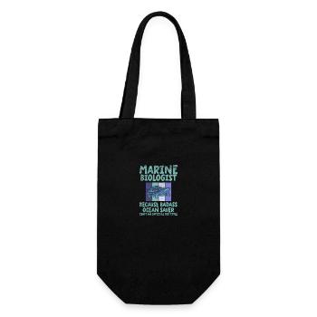 Meeresbiologe Meeresbiologie - Geschenkbeutel für Flaschen - Schwarz - Vorne