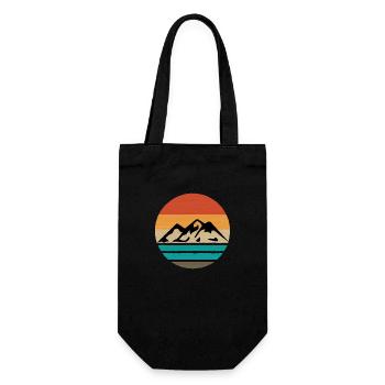 Mountaineering Mountains Mountain Hiking Hiking Mountains - Gift Bag for Bottles - black - Front