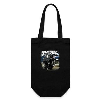 Schwarze GS - Geschenkbeutel für Flaschen - Schwarz - Vorne