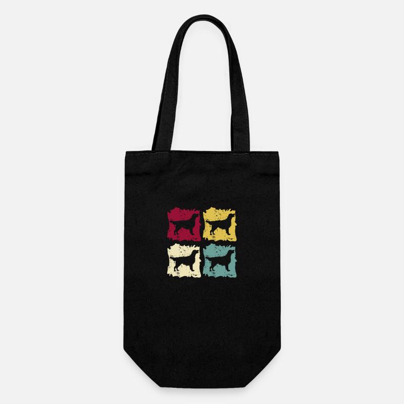 Flat Coated Retriever Rétro Vintage - Sac à bouteille - noir