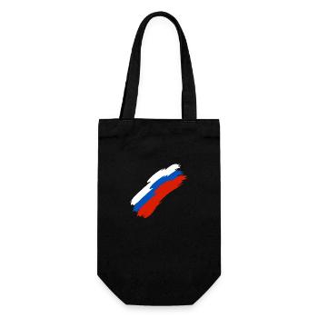 Russie drapeau couleurs - Sac à bouteille - noir - Devant
