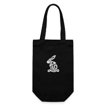 Keltische Symbole Hase Keltischer Knoten Gift - Geschenkbeutel für Flaschen - Schwarz - Vorne