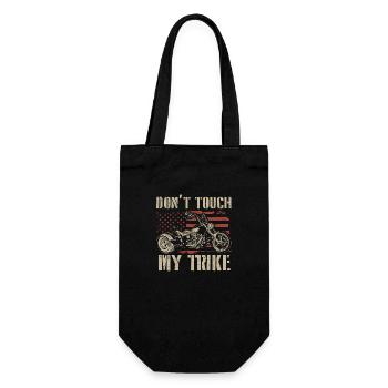Berühre nicht mein Trike | Triker Geschenkidee - Geschenkbeutel für Flaschen - Schwarz - Vorne