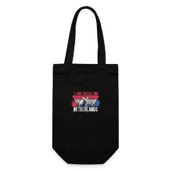 Pays-Bas Blason Idée cadeau - Sac à bouteille - noir - Devant