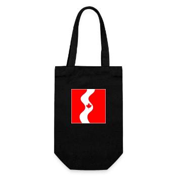 Flagge von Kanada - Geschenkbeutel für Flaschen - Schwarz - Vorne