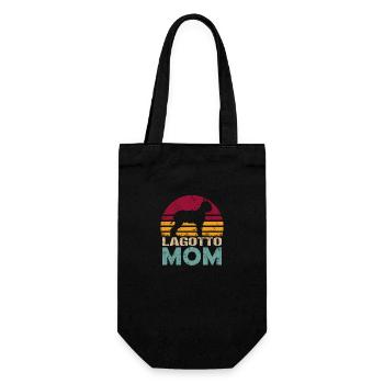 Lagotto Romagnolo Mama - Geschenkbeutel für Flaschen - Schwarz - Vorne