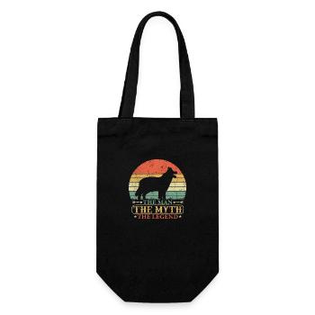 Chodsky Pes Bohemian Shepherd Papa Saying - Gift Bag for Bottles - black - Front