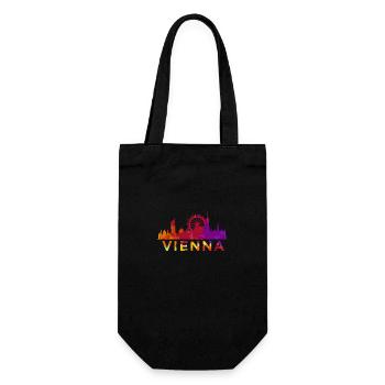 Skyline Vienna Impression Austria Souvenir Gift - Gift Bag for Bottles - black - Front