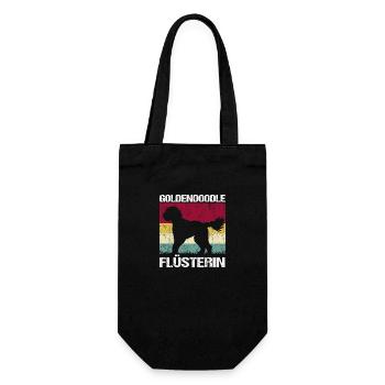 Goldendoodle Mama Golden Doodle Flüsterin - Geschenkbeutel für Flaschen - Schwarz - Vorne