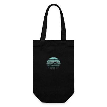 Ski Jumper Ski Jumping Retro - Gift Bag for Bottles - black - Front