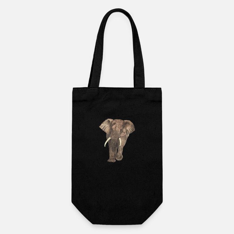 Éléphant - Sac à bouteille - noir