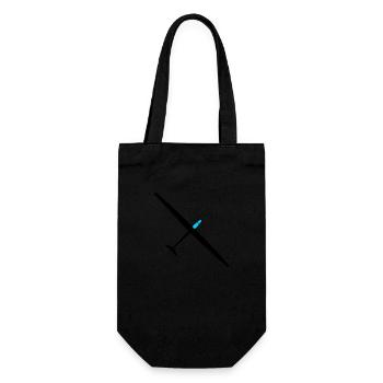 Glider Gliding Gliding Gliding Glider - Gift Bag for Bottles - black - Front
