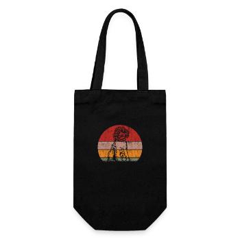 Lagotto Romagnolo Vintage Retro - Geschenkbeutel für Flaschen - Schwarz - Vorne