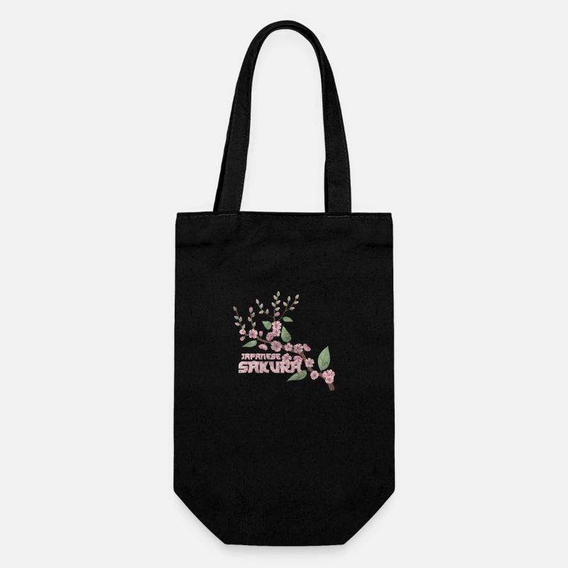 Cherry Blossom Blossom Colorful - Gift Bag for Bottles - black
