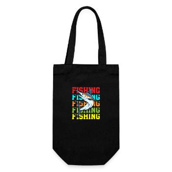 Fishermen Fishing Fishing Bait - Gift Bag for Bottles - black - Front