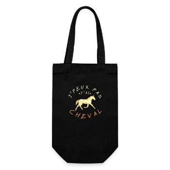 J'peux pas j'ai cheval - Sac à bouteille - noir - Devant
