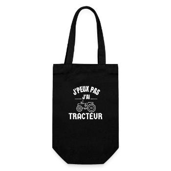 J'Peux Pas J'Ai Tracteur - Sac à bouteille - noir - Devant