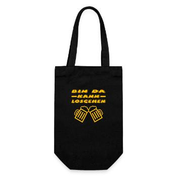 Bier - Geschenkbeutel für Flaschen - Schwarz - Vorne
