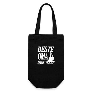Oma - Geschenkbeutel für Flaschen - Schwarz - Vorne