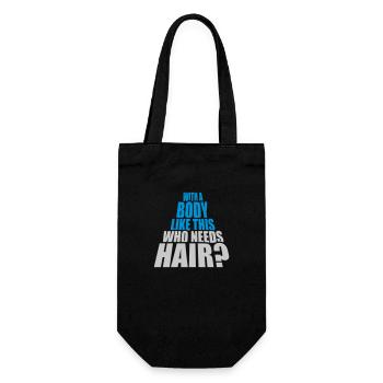 Qui a besoin de cheveux en disant - Sac à bouteille - noir - Devant