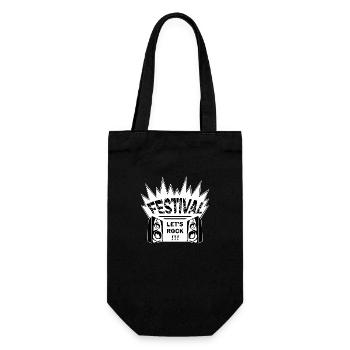 Festival - let's rock!!! - Gift Bag for Bottles - black - Front