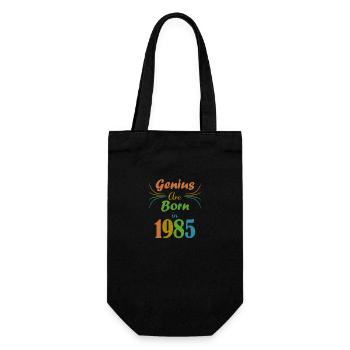 genius born 1985 - Gift Bag for Bottles - black - Front