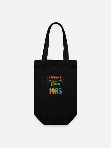 Genius Jahrgang 1985 - Geschenkbeutel für Flaschen - Schwarz