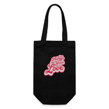 Citation faire de petites choses - Sac à bouteille - noir - Devant