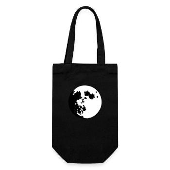 Mond (farben personalisierbar) - Geschenkbeutel für Flaschen - Schwarz - Vorne