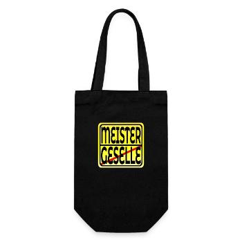 Meisterprüfung bestanden - MEISTER GESELLE - Geschenkbeutel für Flaschen - Schwarz - Vorne