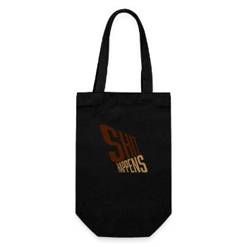 Shit happens bad luck - Gift Bag for Bottles - black - Front