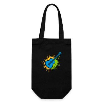 Éclaboussures colorées de gouttes de guitariste de couleur - Sac à bouteille - noir - Devant