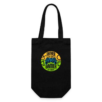 father by day Gamer - Gift Bag for Bottles - black - Front
