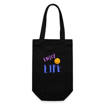 Enjoy life - Gift Bag for Bottles - black - Front