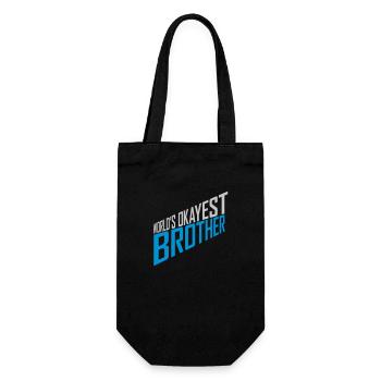 Worlds okayest Brother Buddy - Gift Bag for Bottles - black - Front