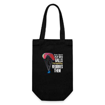 Paragliding Requires - Geschenkbeutel für Flaschen - Schwarz - Vorne