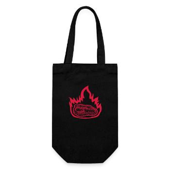 Hot fire steak juicy - Gift Bag for Bottles - black - Front